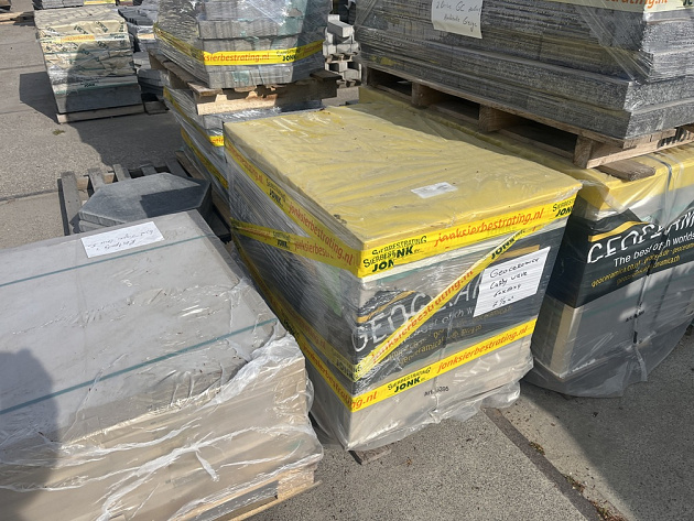 Restpartij Zwanenburg: ca. 7,5m2 GeoCeramica 60x60x4 cm Ipanema Curly Wave