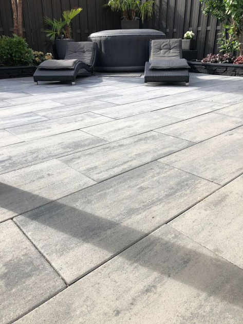 Patio Square 40x80x5 cm Nero/Grey