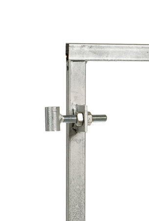 Grenen Tuindeur Recht op verstelbaar stalen frame 120x195 cm