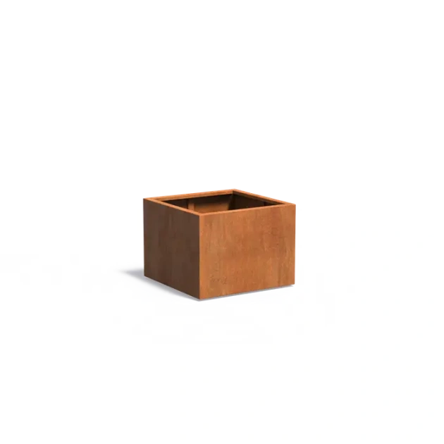 Plantenbak Carrez met bodem cortenstaal 80x80x60 cm
