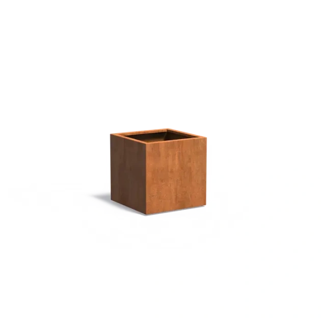Plantenbak Carrez met bodem cortenstaal 70x70x70 cm