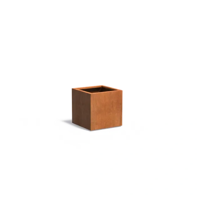 Plantenbak Carrez met bodem cortenstaal 60x60x60 cm