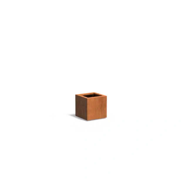 Plantenbak Carrez met bodem cortenstaal 40x40x40 cm