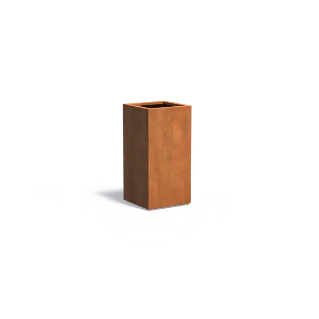 Plantenbak Carrez met bodem cortenstaal 50x50x100 cm