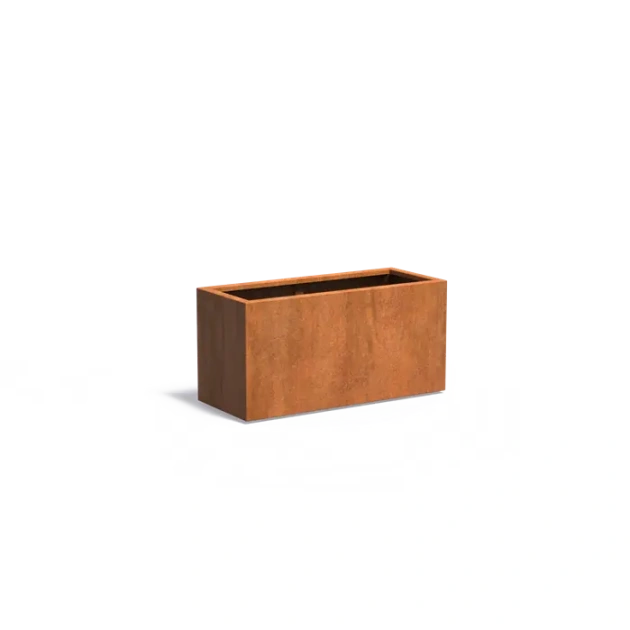 Plantenbak Carrez met bodem cortenstaal 120x50x60 cm