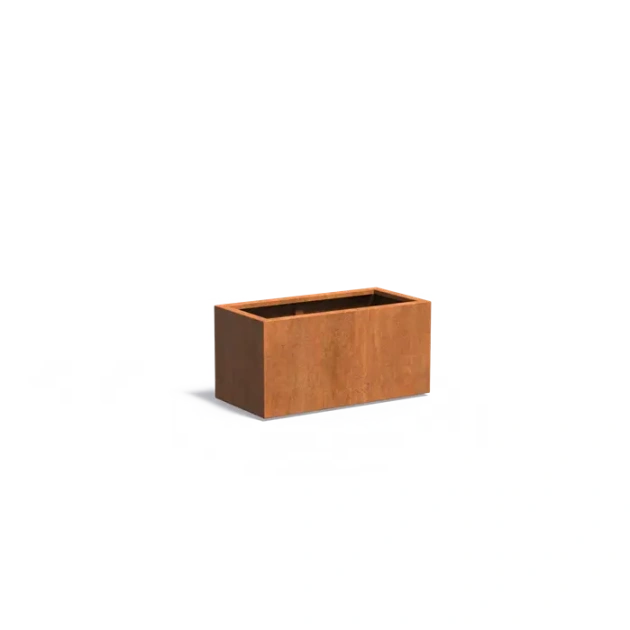 Plantenbak Carrez met bodem cortenstaal 100x50x50 cm