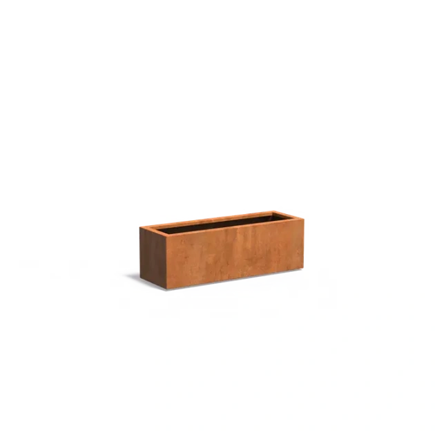 Plantenbak Carrez met bodem cortenstaal 120x40x40 cm