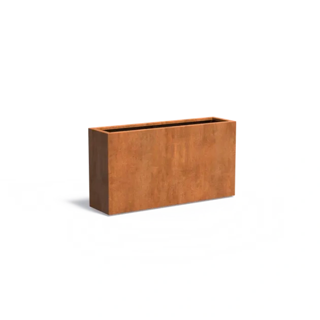 Plantenbak Carrez met bodem cortenstaal 150x40x80 cm