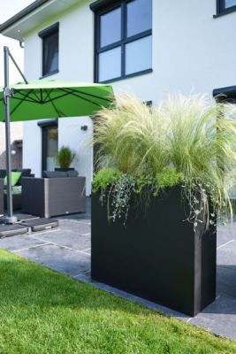 Plantenbak Carrez met bodem aluminium 250x40x80 cm