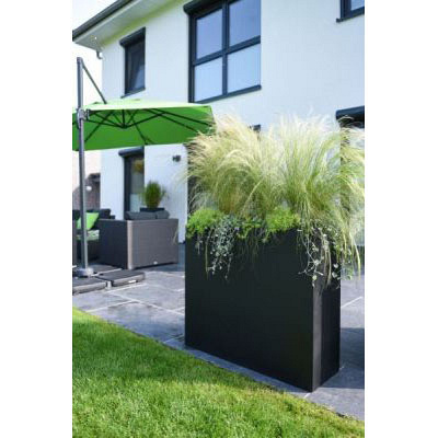 Plantenbak Carrez met bodem aluminium 100x40x80 cm