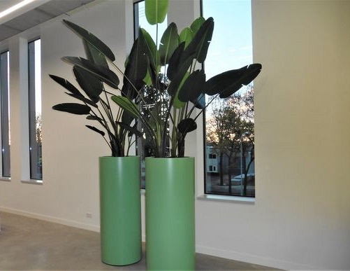 Plantenbak Circum met bodem aluminium Ø120x80 cm