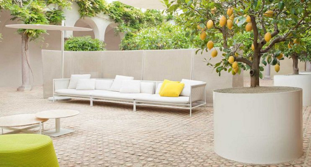 Plantenbak Circum met bodem aluminium Ø80x60 cm