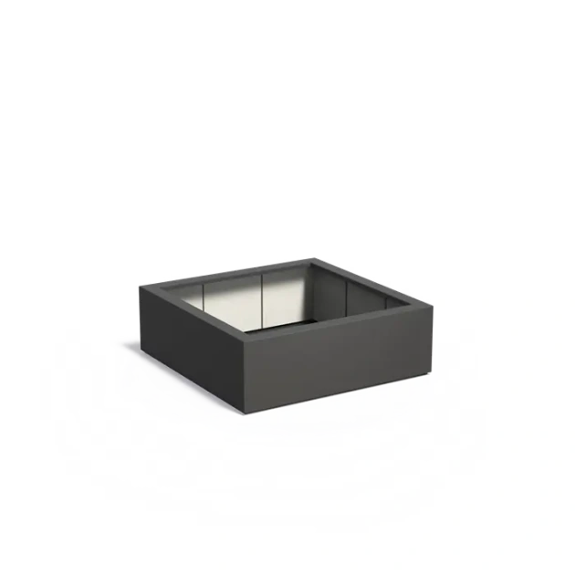 Plantenbak Carrez met bodem polyester 120x120x40 cm