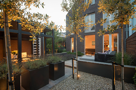 Plantenbak Carrez met bodem polyester 50x50x50 cm