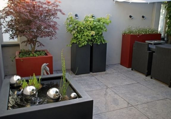 Plantenbak Carrez met bodem polyester 50x50x100 cm