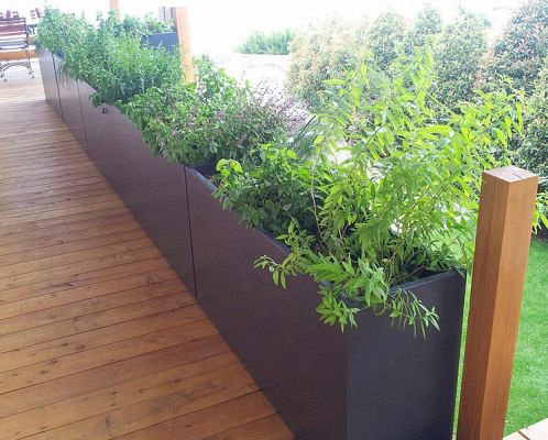 Plantenbak Carrez met bodem polyester 120x40x80 cm