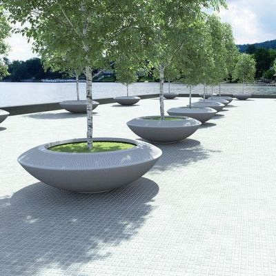 Plantenbak Malva polyester Ø200x40 cm