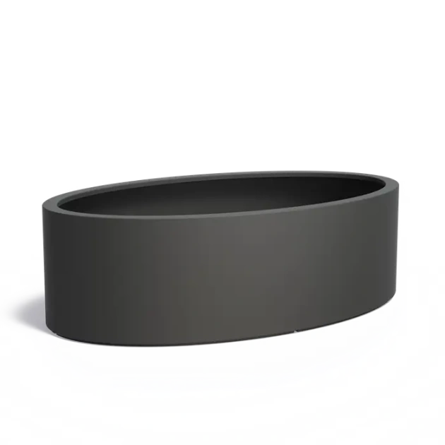 Plantenbak Ellipse met bodem polyester 200x120x60 cm