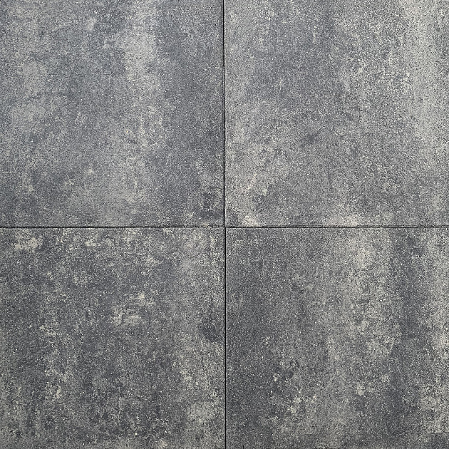 Budget Terrastegel 60x60x4 cm Grijs/Zwart