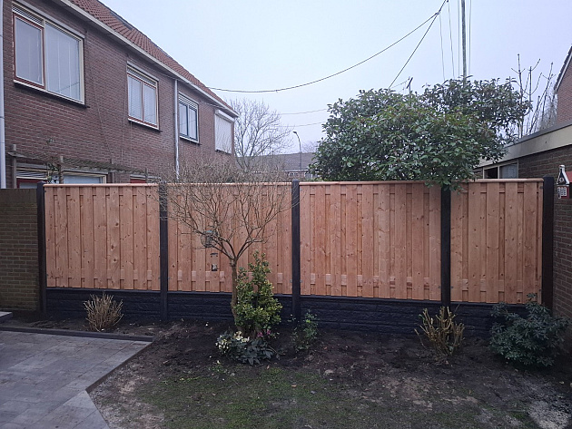 Beton Onderplaat 26x4,8x184 cm, Zwart gecoat Rotsmotief