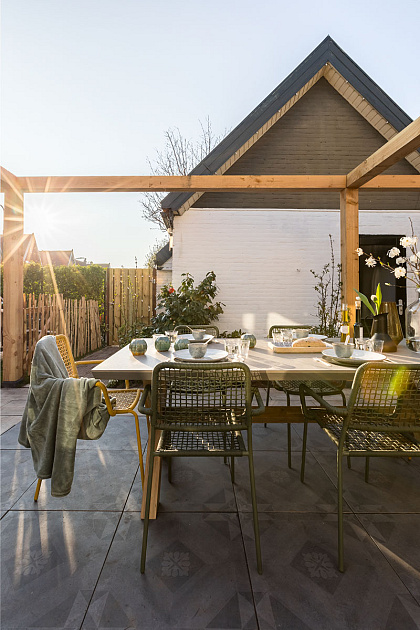 GeoCeramica 60x60x4 cm ConCreet Symbol Block Black