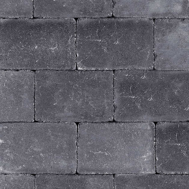 Restpartij Zwanenburg: ca. 9m2 Stonique Trommel 20x30x5 cm Antraciet