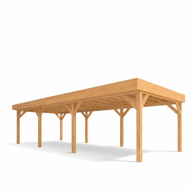 JWOODS Buitenverblijf 900x370 cm, Fijnbezaagd