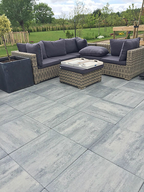 H2O Comfort Square 60x60x4 cm Nero/Grey