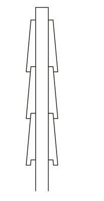 JWOODS Wand 301 tot 400 cm - Zweeds rabat Naturel dubbelzijdig