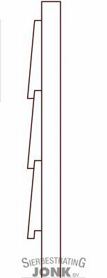 JWOODS Wand 301 tot 400 cm - Zweeds rabat zwart dubbelzijdig