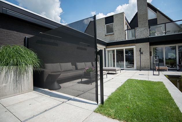 Inova Windscherm Zwart 250x186 t/m 230 cm Soltis 86 doek