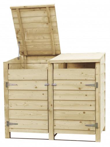 Containerkast dubbel 129x152x89 cm vurenhout