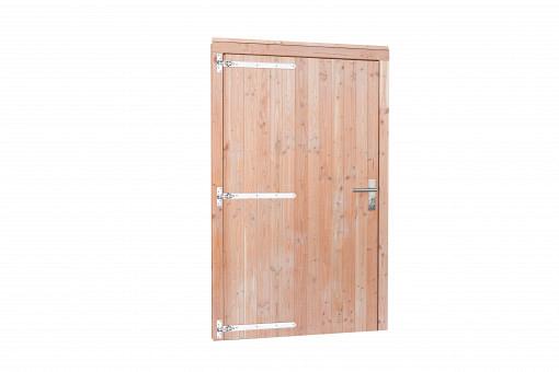 Douglas dichte deur incl. kozijn extra breed 119 x 209 cm., linksdraaiend, onbehandeld