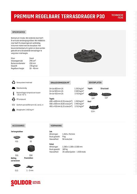 Premium stelvoet P30/48 bereik 3,0 - 4,8 cm