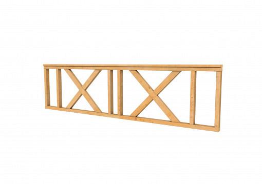 Douglas hekwerk met kruis geschaafd onbehandeld 278,5x73 cm