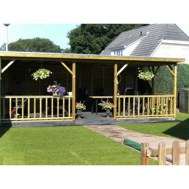 Douglas hekwerk geschaafd groen geïmpregneerd 228,5x73 cm