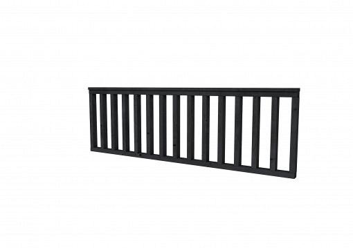 Douglas hekwerk geschaafd zwart geïmpregneerd 228,5x73 cm