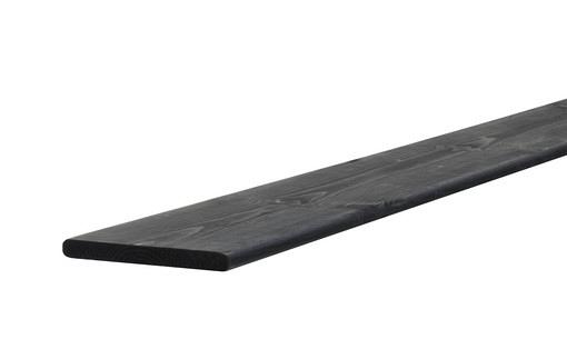 Grenen geschaafde plank 1,5x14x180 cm, Zwart gedompeld