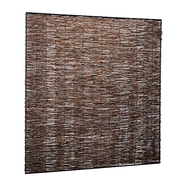 Wilgentenenscherm fijn 90 x 180 cm., met ijzeren frame