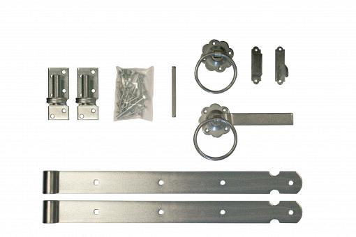 Poortbeslag met hengen en duimen tbv houten deur en hekpoort