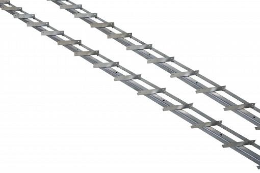 DHZ shutter framewerk 2 stuk RVS rails van 165 cm tbv 14 planken