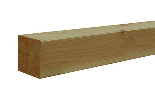 Douglas geschaafde, duplo verlijmde paal, 14 x 14 x 240 cm., groen geïmpregneerd