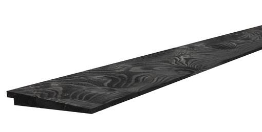 Douglas zweeds rabat plank, 1,1-2,7 x 19,3 x 400 cm., zwart gespoten