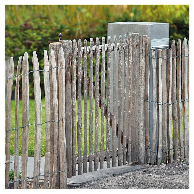 Kastanjepoort geschild 120x120 cm incl. twee palen en bevestigingsmateriaal