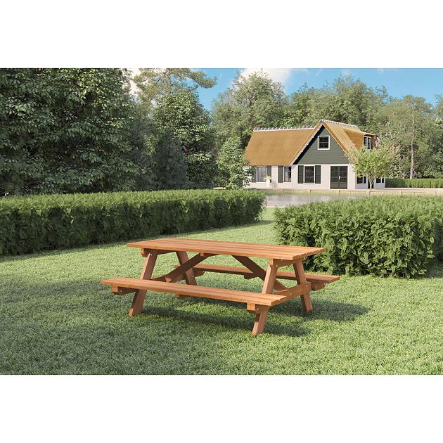 Picknicktafel Business geolied hardhout 200x160x75 cm