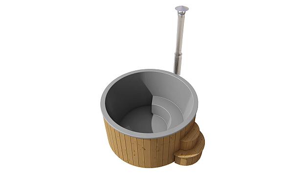 Hottub Deluxe met interne kachel thermisch gemodificeerd, geschaafd vuren