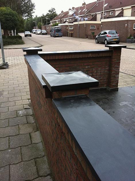 Afdek- Vijverrand Granero 100x20x3 cm gezoet met facet