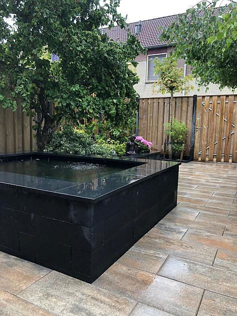 Afdek- Vijverrand Granero 100x25x3 cm gezoet met facet