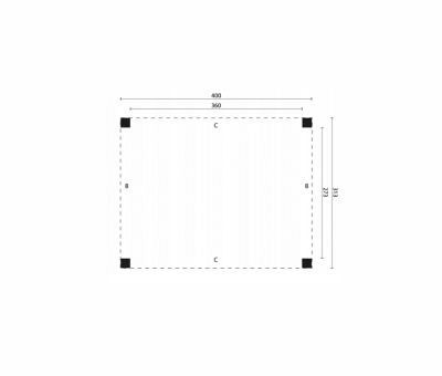 JWOODS Buitenverblijf XL Modern 400x314 cm