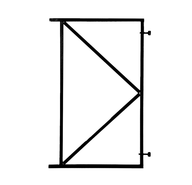 Zwart Stalen Poortframe verstelbaar 120x155 cm (alleen frame)